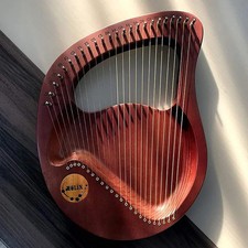 Lyre 24 Strings Lyre Harp Mahogany Wood Harp With Tuning Wrench Spare Strings