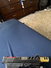 Glock 26 complete slide with gold muzzle