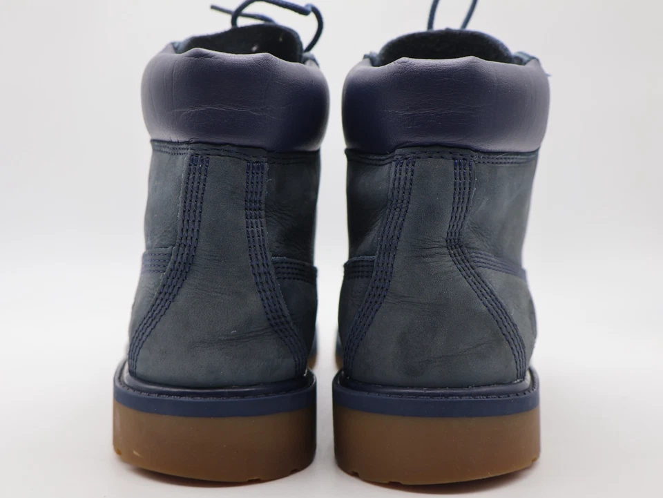 BOTA IMPERMEABLE PREMIUM TIMBERLAND Juniors 6" Mediana Azul Nubuck Talla 4 Foto 4 de 4
