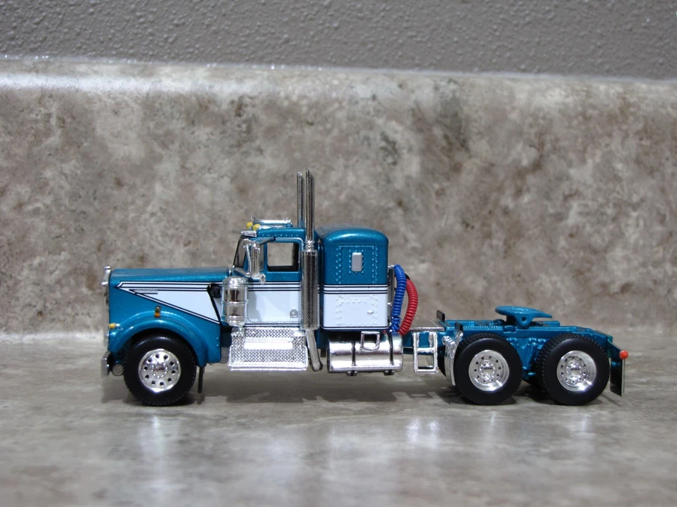 DCP 1/64 Turquoise White Kenworth W900A Semi Truck Farm Toy - Image 2 of 3
