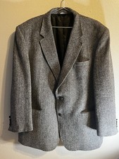 Jos. A. Bank Handwoven Harris Tweed Coat Jacket Brown Herringbone Men s 46 XL