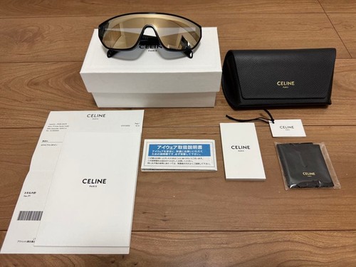 Celine Black Frame 32 Mirror Lens Sunglasses Used