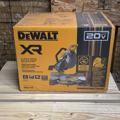 DEWALT DCS714B 10-in 20-volt max Dual Bevel Compound Cordless Miter Saw
