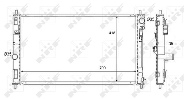 1X Nrf 59089 KüHler MotorküHlung FüR Chrysler Dodge Jeep-image