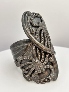 LARGE Sterling Silver 925 TAXCO MEXICO REPOUSSE Scorpion ￼1940'S Bracelet 71.4g