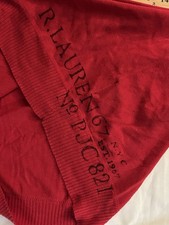 Ralph Lauren Polo Jeans Co. Vintage V Neck Cotton Light Sweater Long Sleeve LG