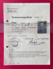 DDR Ausmusterungsschein mit Foto 1963 Wehrkreiskommando Sebnitz   ( F25381