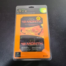 Original Xbox Live 12 Month Subscription Card  FACTORY SEALED NOS