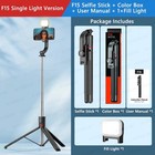 F15 Selfie Stick Tripod with Bluetooth Remote & Fill Light - 6-Section Extendabl