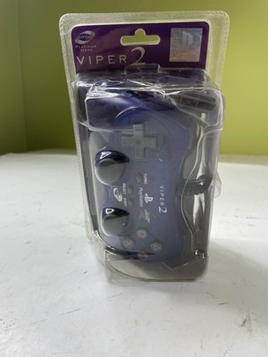 Nyko Viper 2 Clear Purple Controller-Inserts/Retro (PlayStation 2, PS2) NEW