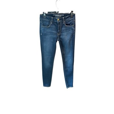 American Eagle Super Stretch Jegging Dark Wash Denim X Jeans Womens Size 6 Reg