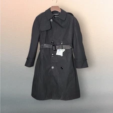 40S Defense Logistics Agency Garrison Men's All Weather Army Trench Coat Black