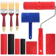 Comfort Grip Wood Grain Brush Paint Tool for Wall Furniture Fence Floor Decor UK