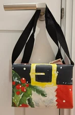 NWT TJ MAXX Santa's Belly Holidays - Large Reusable Shopping Tote Eco Bag