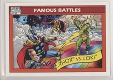 1990 Impel Marvel Universe Famous Battles Thor vs Loki #122 2p4
