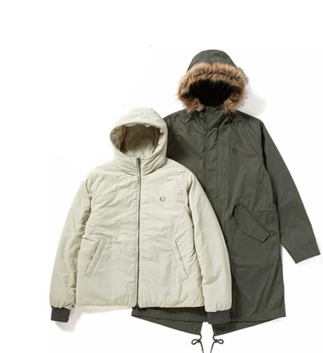 Fred Perry Zip In Liner Hooded Boat Tail Parka NWT XXL $675 Field Green - Picture 4 of 15