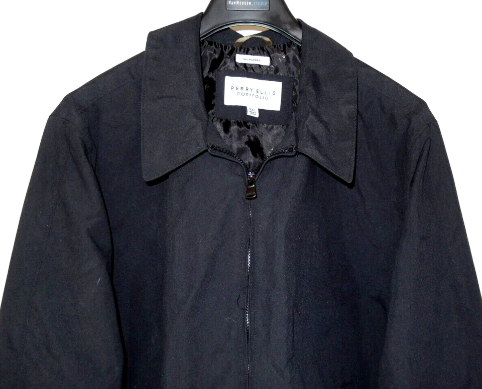 Perry Ellis Portfolio Water Repellant Soft Microfiber Jacket-XXL, black NWT - Image 4 of 4
