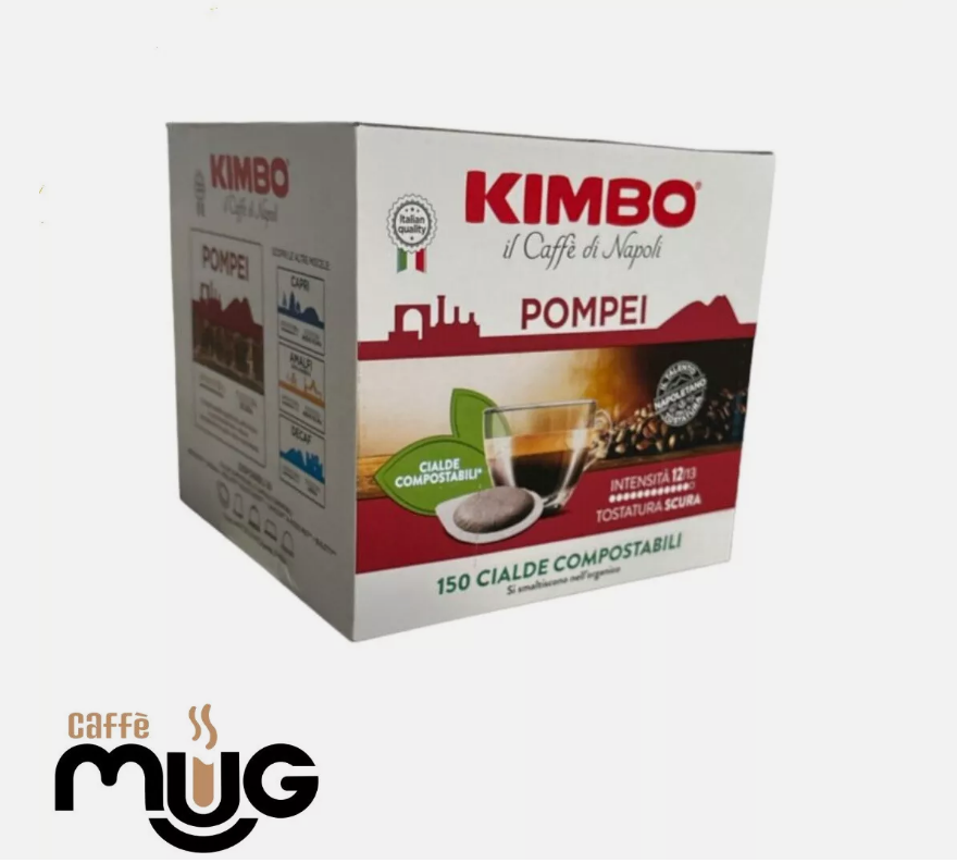 900 Cialde Caffè Kimbo Miscela Pompei Forte Filtro carta ESE 44mm
