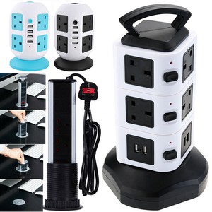 Pull Pop Up Socket Power Strip Tower Kitchen Office Desk Extension