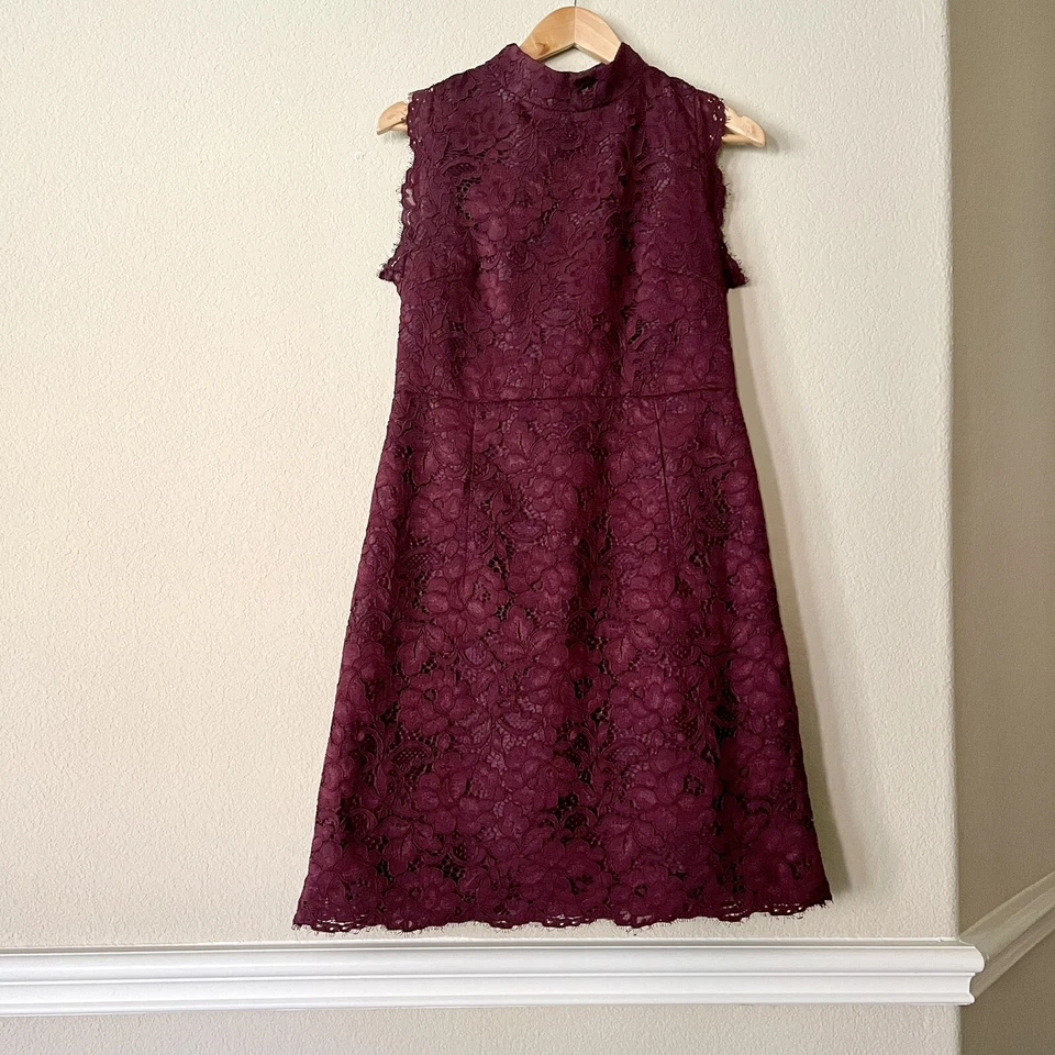 Ted Baker Latoya Dress High Neck Lace Medium Modest Wedding Cocktails Holidays - Image 3 of 4