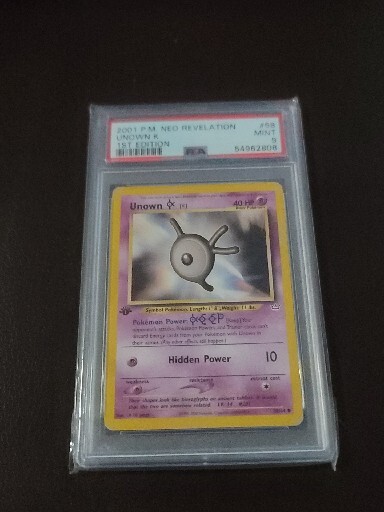 Pokemon PSA 9 1ST EDITION UNOWN K 58/64 NEO REVELATION SET - MINT | eBay