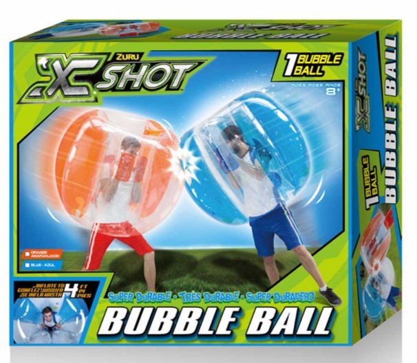 Zuru X Shot Bubble Ball Blue Inflatable Kids Toy Bounce Sports Action