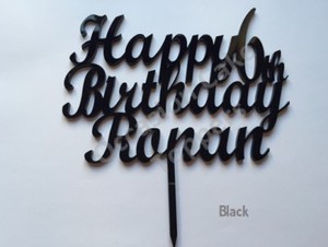 Disney Font Style Personalised Happy Birthday Name Cake Topper Ebay