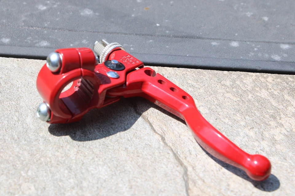 Old School BMX Odyssey RX3 Brake Lever Left 1985 Bear Corp Lock OG Red - NOS - Image 4 of 4