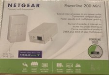 Netgear Powerline 100 Mini Adapter Model XAV1201 Pair 200mbps Ethernet Adapters