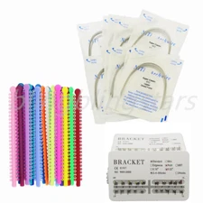 Dental Standard Braces 0.022 Roth Brackets+Ligature Ties 1000+NiTi Arch Wire