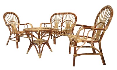 Salotto in vimini rattan rinforzato per interno ed esterno