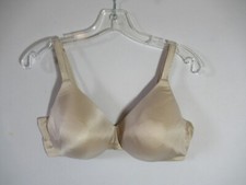 Bali One Smooth U Concealing Petals Bra 36D Satin Smoothing Underwire Beige 3W11