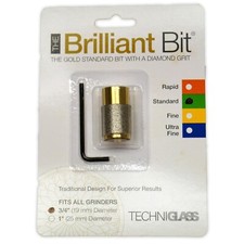 3/4" Techniglass Diamond Brilliant Grinder Bit Standard 100/120 Grit