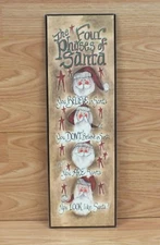 LPG Greetings "The Four Phases of Santa" Wooden Christmas Hanging Decor **READ**