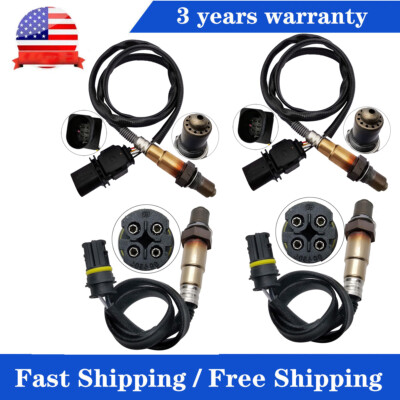 4pcs Upper+Lower Oxygen Sensor For 2007-2010 BMW X5 V8 4.8L 234-5136 234-5138 US