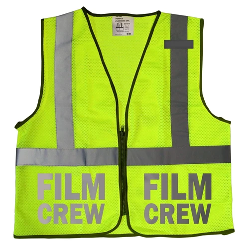 Film Crew safety vest with REFLECTIVE design, High Visibility vest - product listing photo