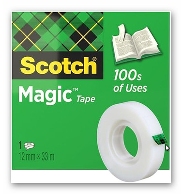 Scotch Magic Tape 12mm x 33m Transparent Klebeband Büro Reparatur