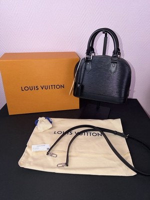 Louis Vuitton Alma BB Epi schwarz Leder, Schultergurt, Vorhängeschloss, Ref. M24645
