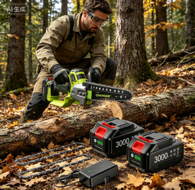 Supstable Mini Chainsaw Cordless 6-inch: Brushless Electric Saw with 2×3000mAh