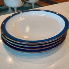 Denby Imperial Blue Dinner Plates 26.5cm Set of 4 vgc set 2