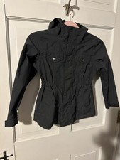 North Face Kids Windbreaker Rain Jacket Size XS 6 Girls Black Full Zip Hooded
