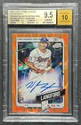 WYATT LANGFORD BGS 9.5 2024 TOPPS COSMIC CHROME ORANGE GALACTIC REF AUTO RC /25