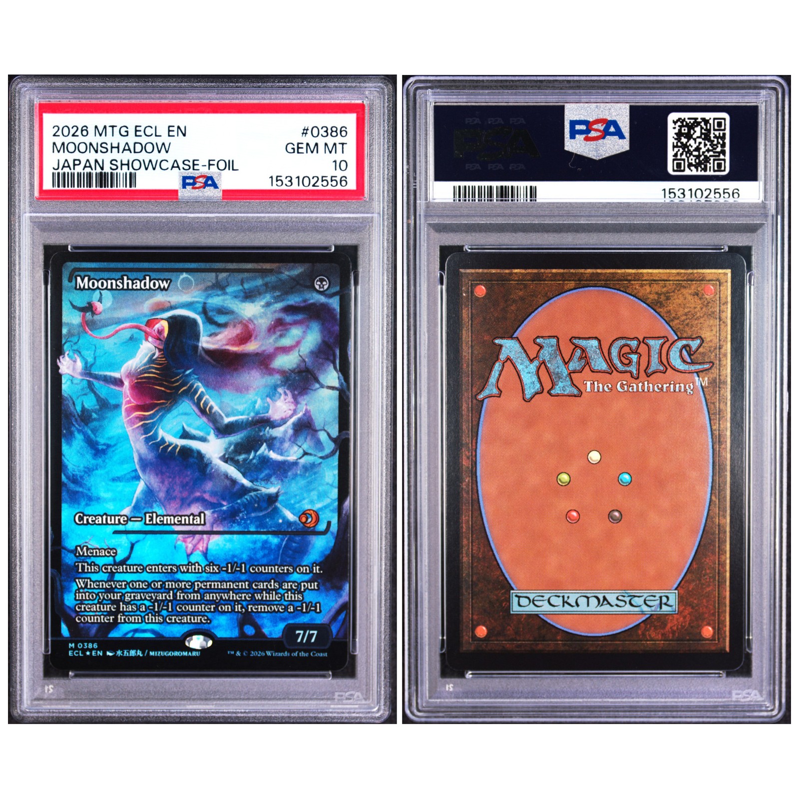 MTG LORWYN ECLIPSED 0386 MOONSHADOW JAPAN SHOWCASE-FOIL PSA 10 view 3