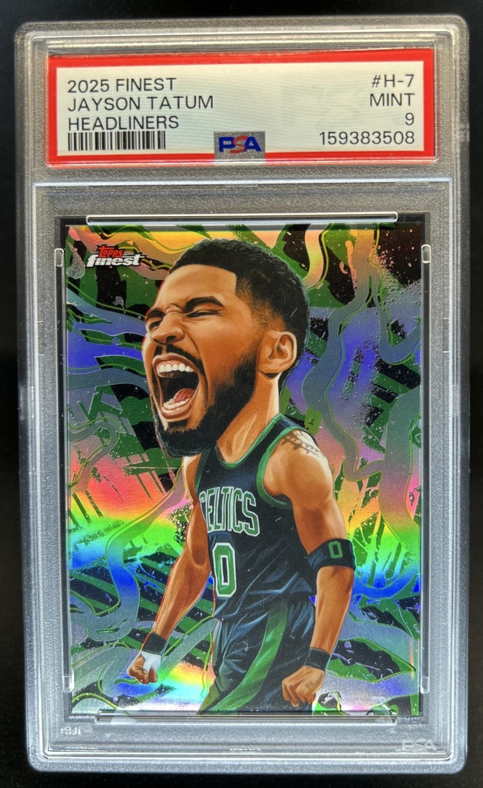 2025-26 Topps Finest Jayson Tatum Headliners SSP #H-7 Celtics PSA 9