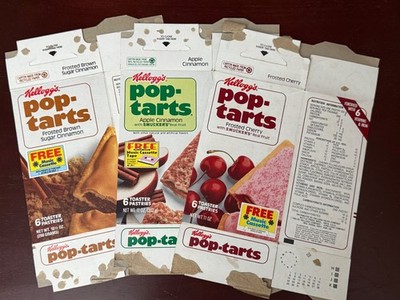 Vintage Pop Tarts Box Lot of 3 Boxes 1990s Vtg Food Packaging Kellogg's