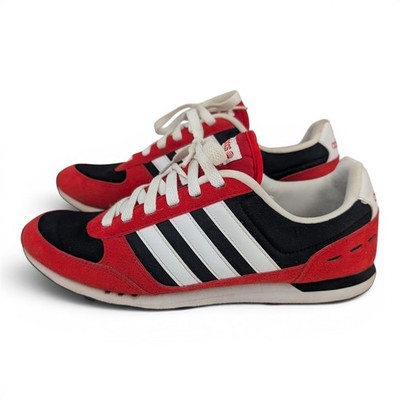 Adidas Neo City Racer Originals Rot Wildleder Schwarz UK9