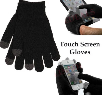 JSUNIVERSE TOUCH SCREEN WINTER KNITTED GLOVES LADIES MENS WOMENS SMART PHONE TABLET MAGIC