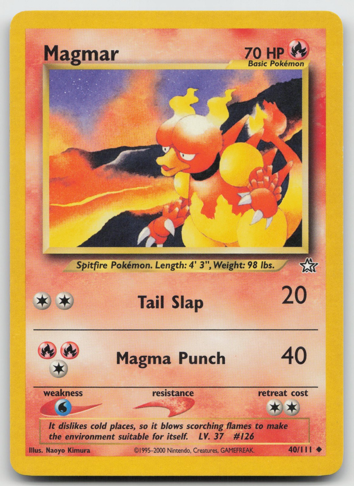 Magmar Uncommon Unlimited Neo Genesis 40/111 LP