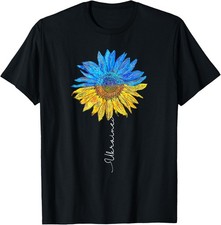 I Stand with Ukraine Ukraine Flag Sunflower Vintage T-Shirt