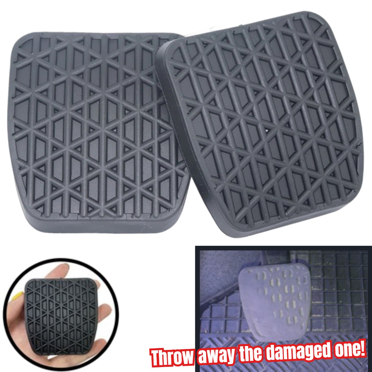 2x Per Mercedes-Benz CLK 208 209 Freno Frizione Pedale Gomma Pad Cover Manuale